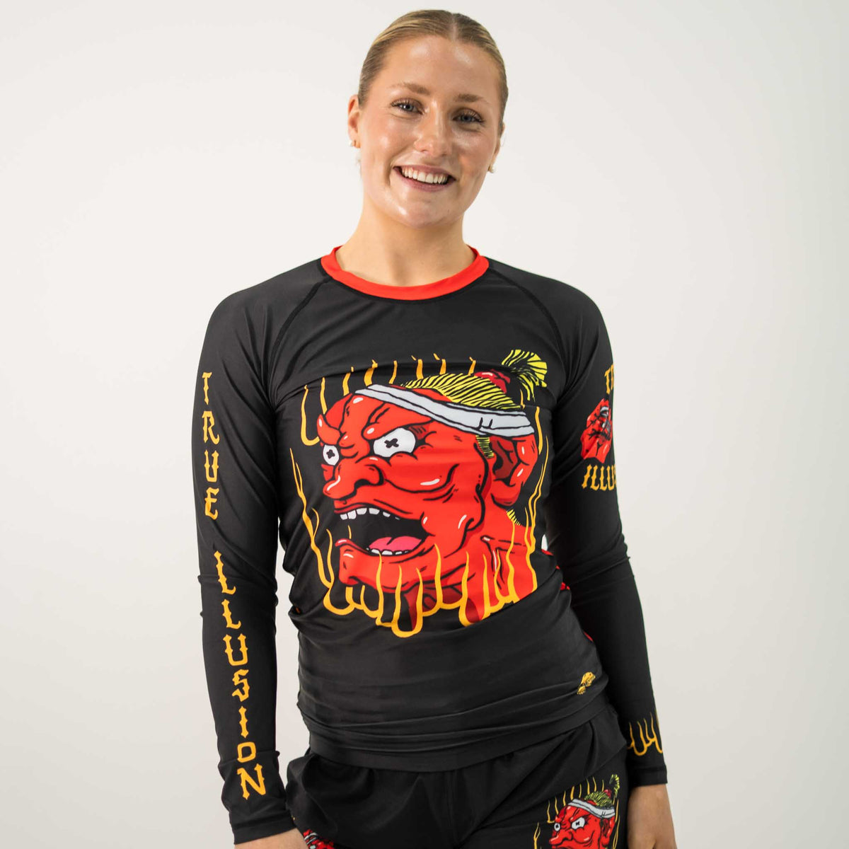 True Illusion Women's Long Sleeve Rash Guard - Grappling Demon - 6
