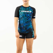 Hooks Women's Short Sleeve Rash Guard - Jungle Reign - 9
