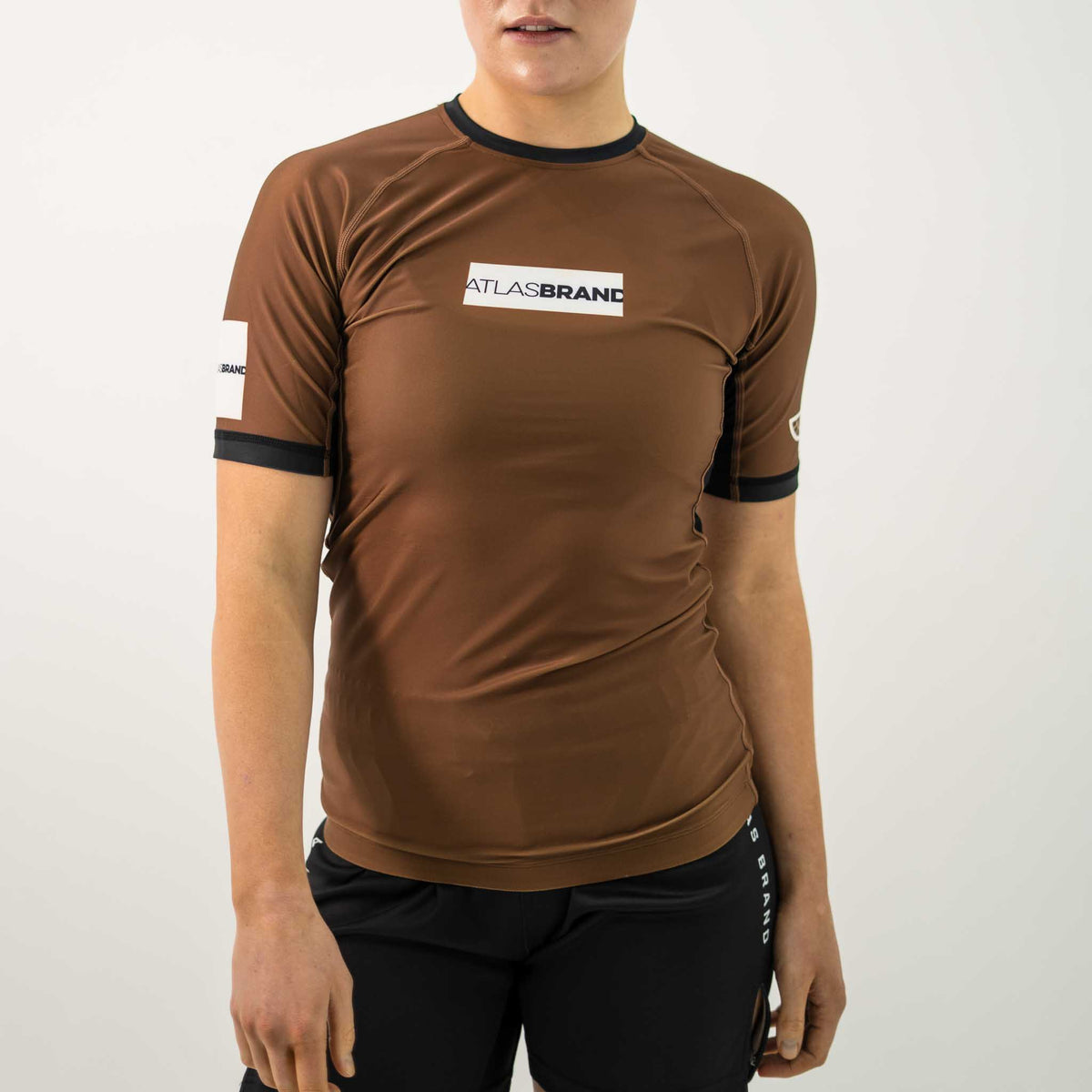 The Atlas Brand Women's Ranked Rash Guard - Brown - 5