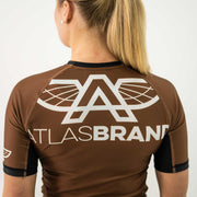 The Atlas Brand Women's Ranked Rash Guard - Brown - 1