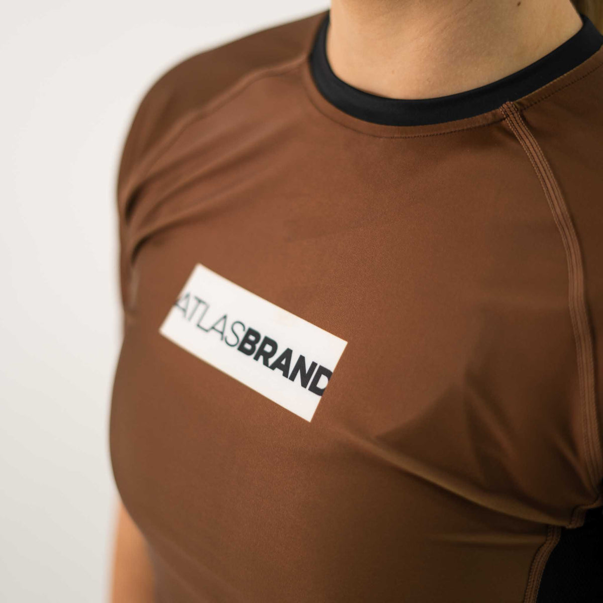 The Atlas Brand Women's Ranked Rash Guard - Brown - 3