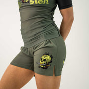 True Illusion Women's Shorts - Fire Skull - 2