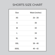 Hooks BJJ shorts size chart
