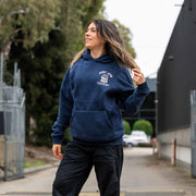 Person wearing the Just Jits BJJ Hoodie – Da Boss, front view
