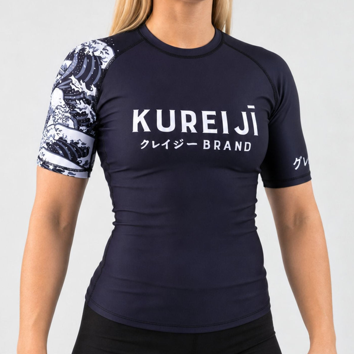 Kureiji Women's Short Sleeve Rashguard - Dark Flow 2