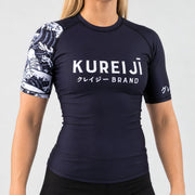 Kureiji Women's Short Sleeve Rashguard - Dark Flow 2