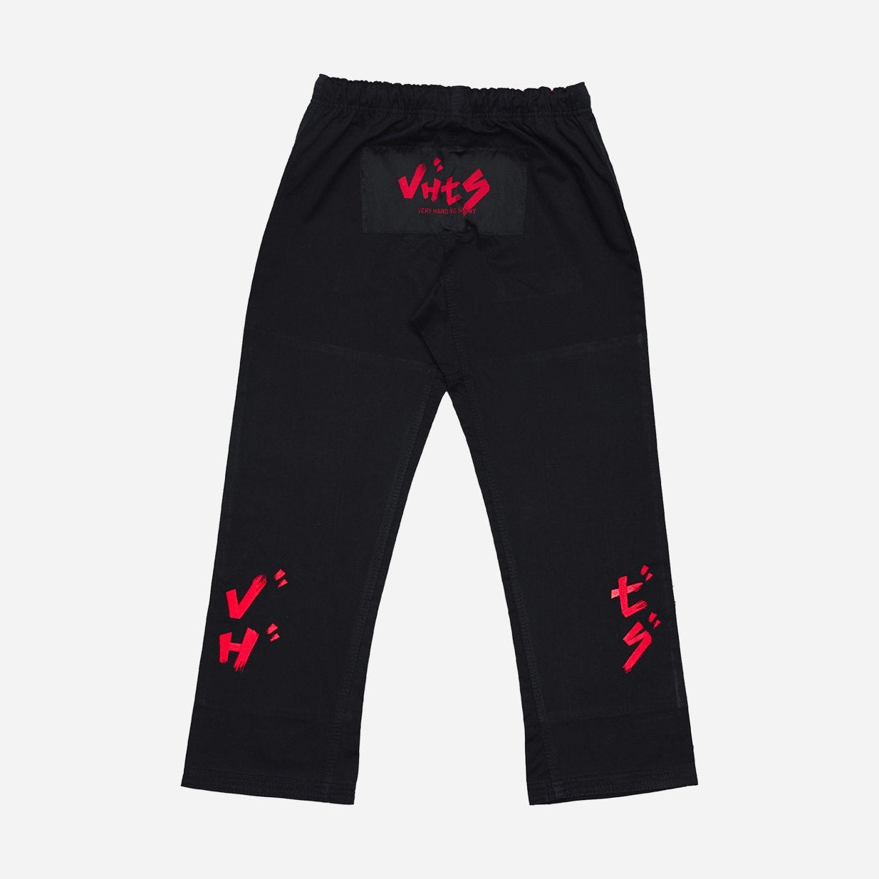 rage kimono black pants back