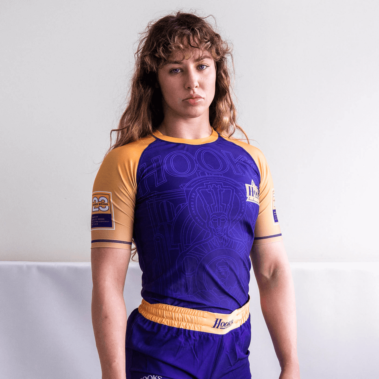 Hooks BJJ Rash Guard - Showtime - Purple