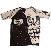True Illusion Executioner BJJ rash guard flat lay back view