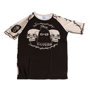 True Illusion Executioner BJJ rash guard flat lay front view
