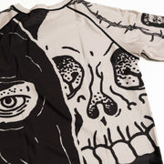 Close up of back print details on Executioner BJJ rash guard