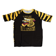 True Illusion Tiger BJJ rash guard front flat lay view