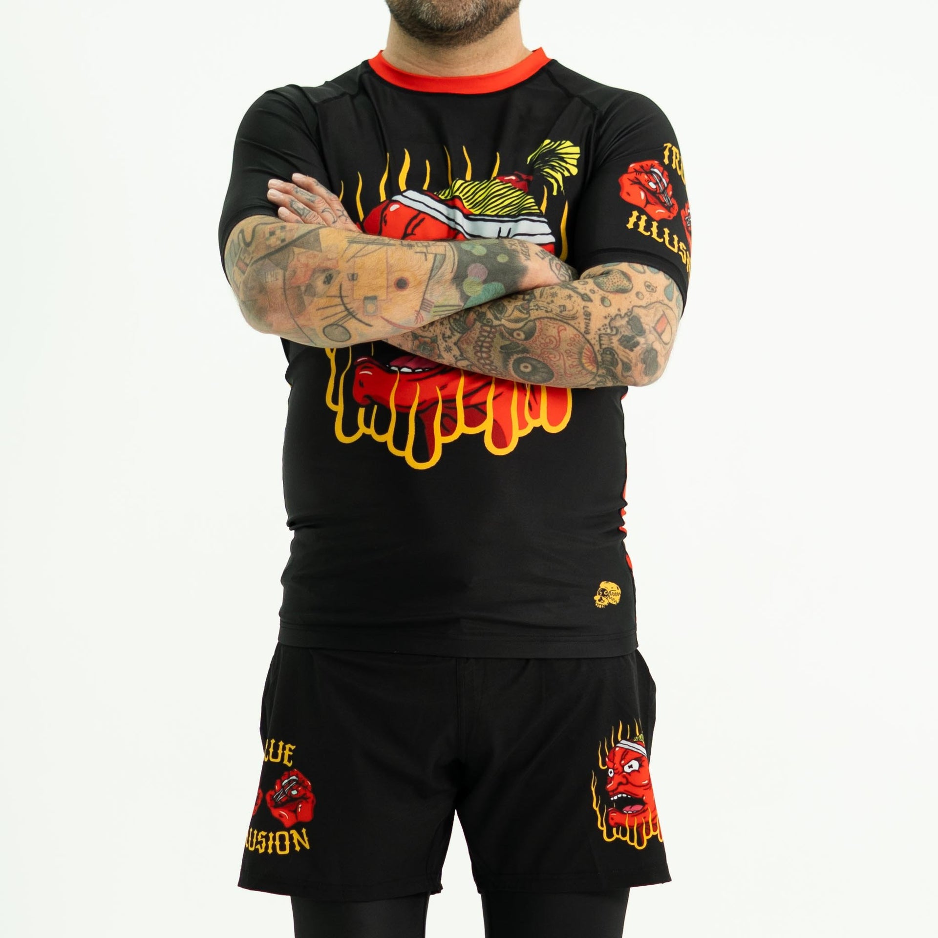 True Illusion Rash Guard Short Sleeve - Grappling Demon