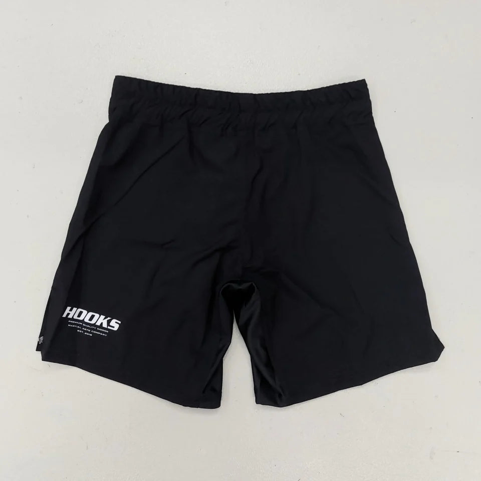 Ultimate Kids BJJ Shorts – Back view in black