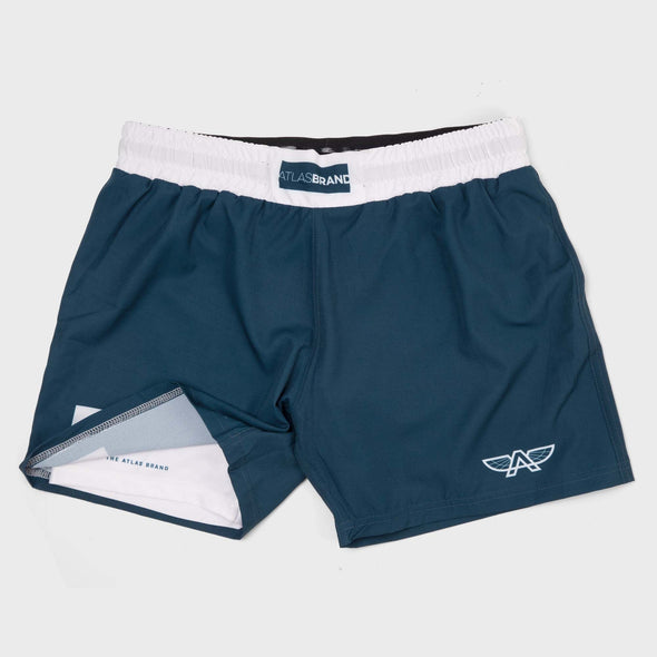 Atlas Blue and White Dual Layer Shorts