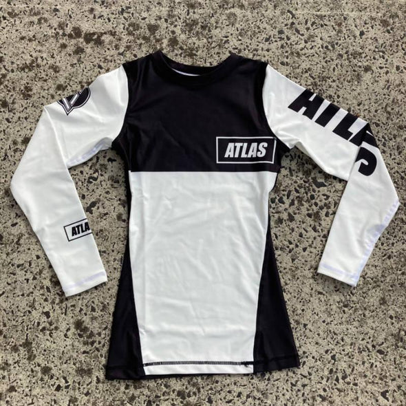 Womens Clearance Atlas Ranked Rashguard - White - Just Jits