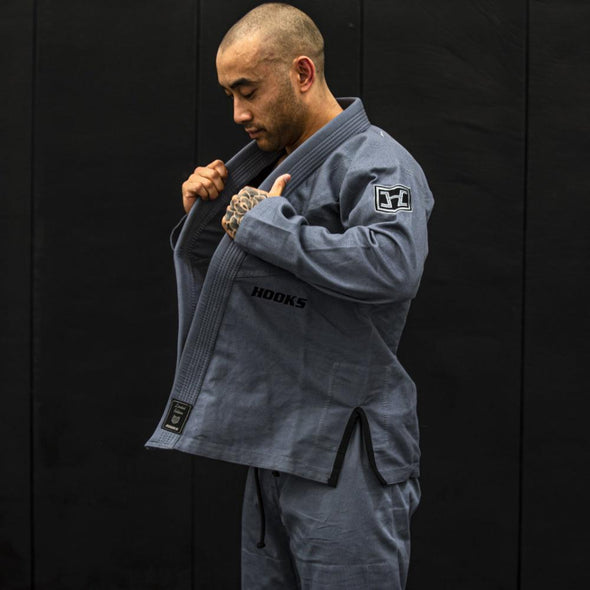 Hooks Prolight II BJJ Gi - Grey w/ Black - Just Jits