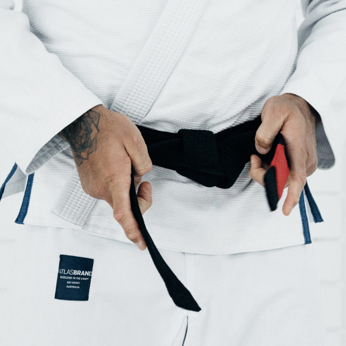 White and Blue BJJ Gi Atlas