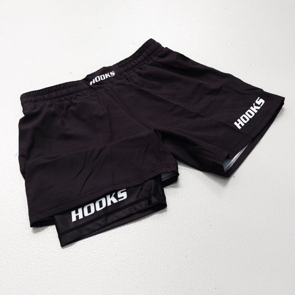 Hooks BJJ Shorts - Sports+ Dual Layer