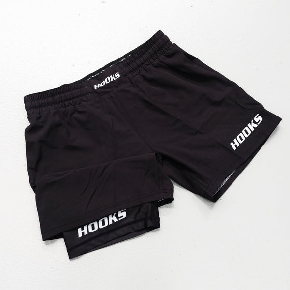 Hooks BJJ Shorts - Sports+ Dual Layer