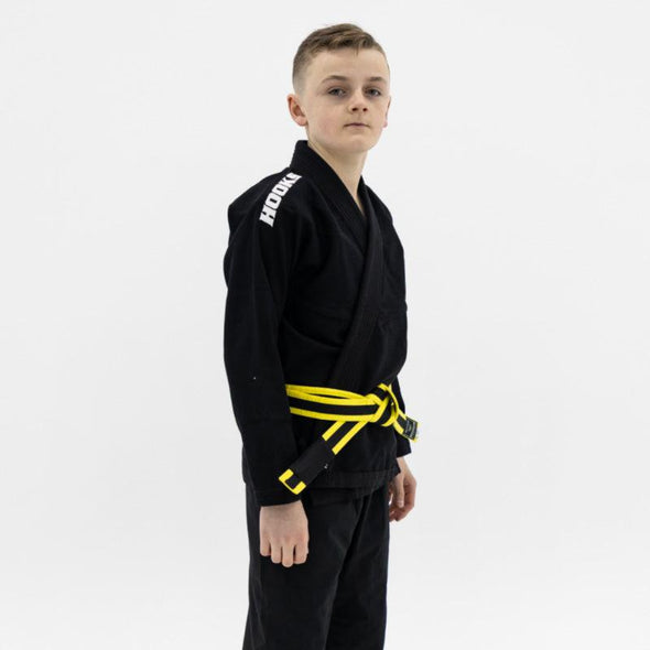 Hooks Kids Classic BJJ Gi - Black includes White Belt - Just Jits