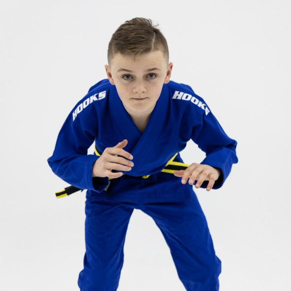 Hooks Kids Classic BJJ Gi - Blue includes White Belt - Just Jits