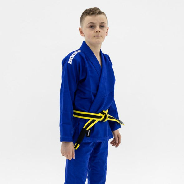 Hooks Kids Classic BJJ Gi - Blue includes White Belt - Just Jits