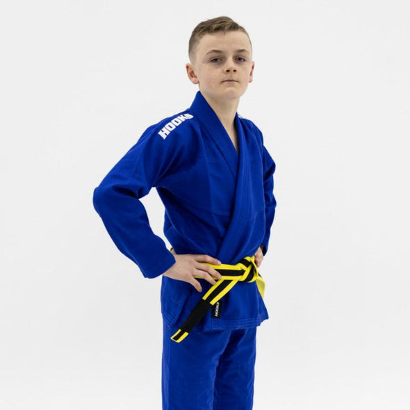 Hooks Kids Classic BJJ Gi - Blue includes White Belt - Just Jits