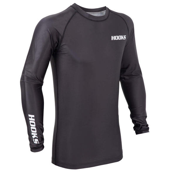 Hooks Kids Core BJJ Rashguard Black - Long sleeve - Just Jits