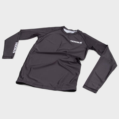 Hooks Kids Core BJJ Rashguard Black - Long sleeve - Just Jits