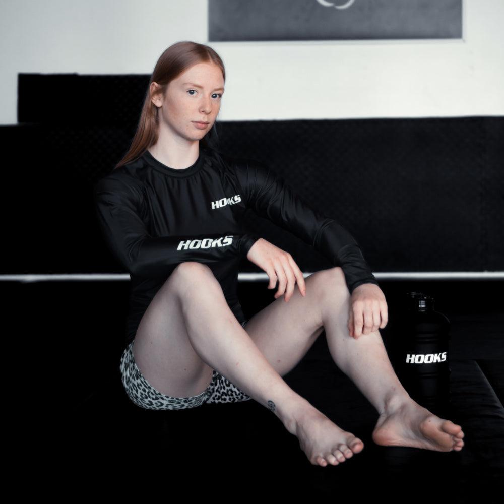 Hooks Core BJJ Rashguard Black - Long sleeve - Just Jits