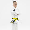 Hooks Kids Prolight II BJJ Gi - White w/ Black & Gun Metal includes White Belt - Just Jits