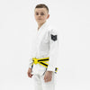 Hooks Kids Prolight II BJJ Gi - White w/ Black & Gun Metal includes White Belt - Just Jits