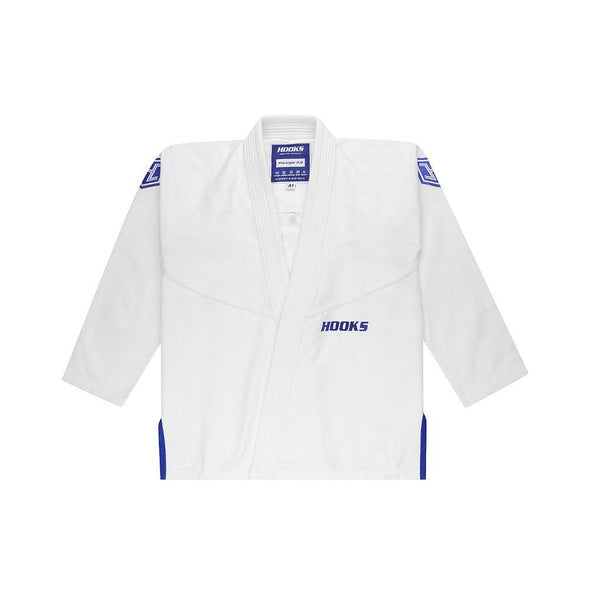 Hooks Prolight II BJJ Gi - White w/Blue - Just Jits