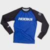 Hooks Long Sleeve Ranked Rashguard - Blue - Just Jits