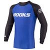 Hooks Long Sleeve Ranked Rashguard - Blue - Just Jits