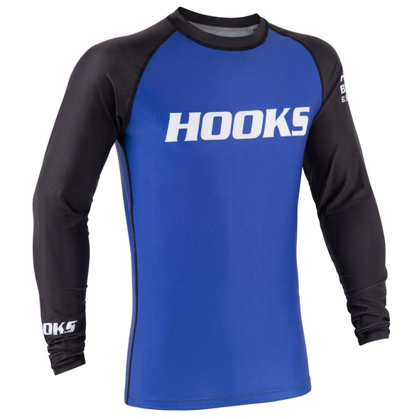 Hooks Long Sleeve Ranked Rashguard - Blue - Just Jits