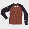 Hooks Long Sleeve Ranked Rashguard - Brown - Just Jits