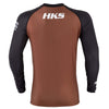 Hooks Long Sleeve Ranked Rashguard - Brown - Just Jits