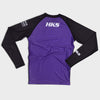 Hooks Long Sleeve Ranked Rashguard - Purple - Just Jits