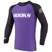 Hooks Long Sleeve Ranked Rashguard - Purple - Just Jits