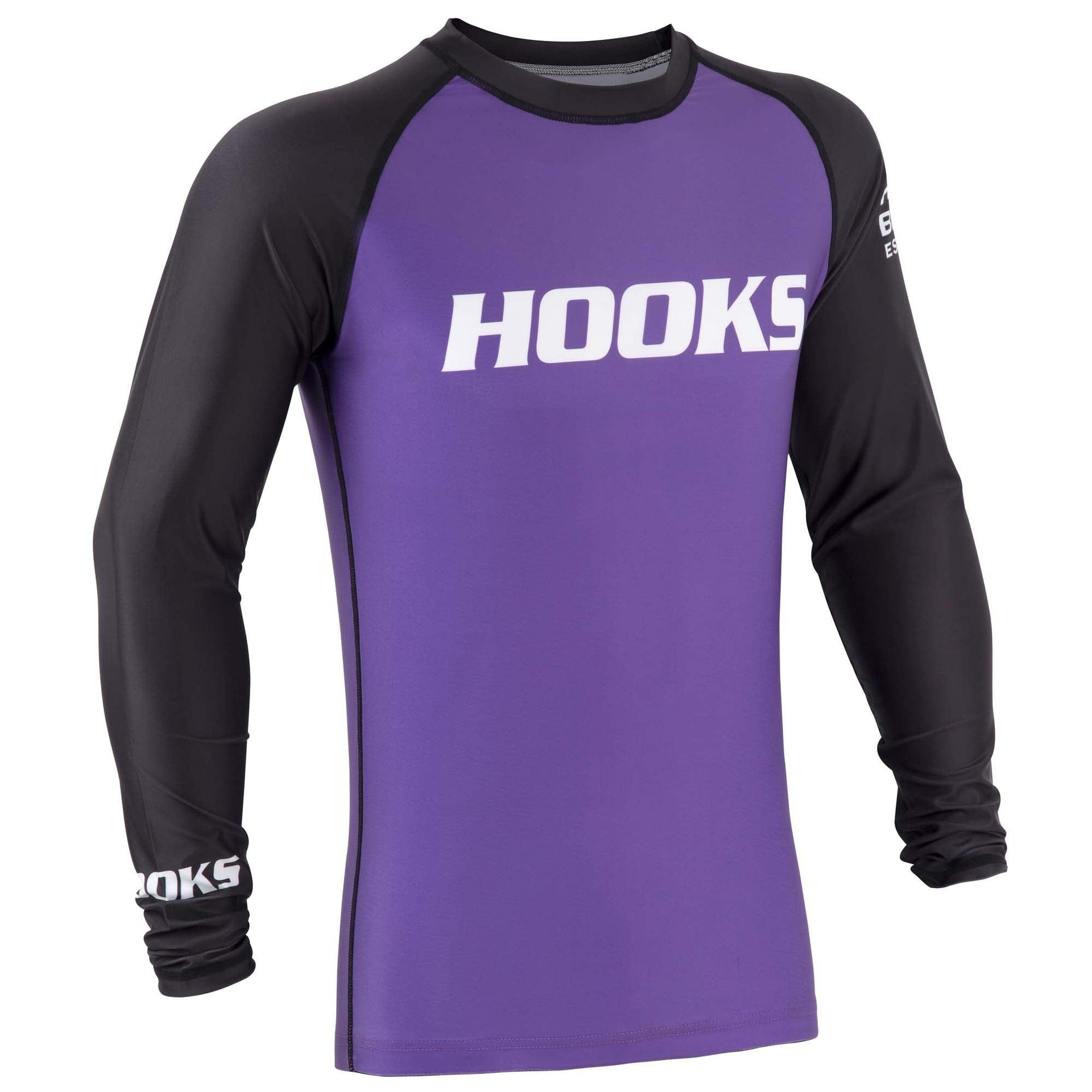 Hooks Long Sleeve Ranked Rashguard - Purple - Just Jits