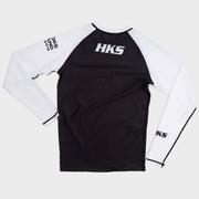 Hooks Long Sleeve Ranked Rashguard - White - Just Jits