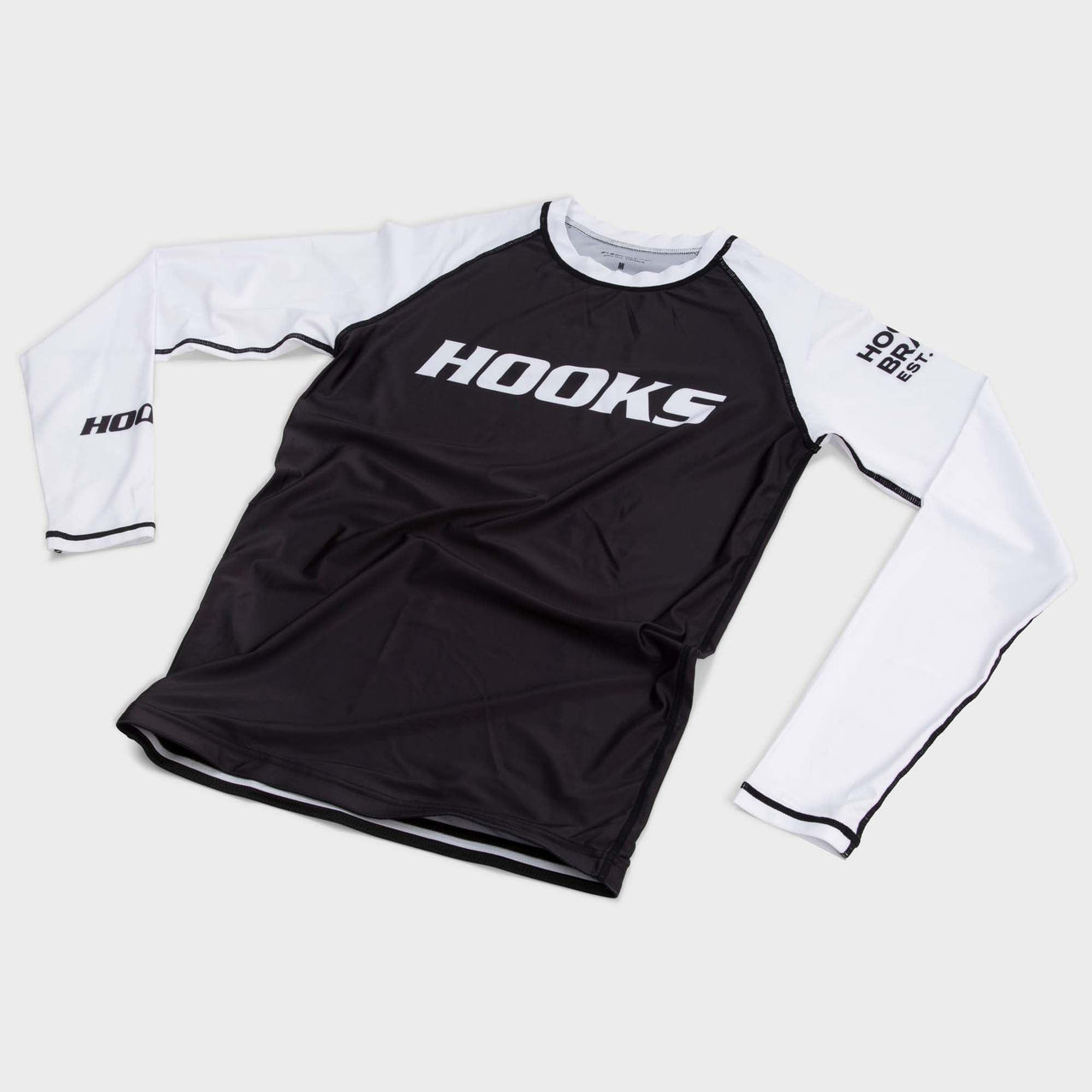 Hooks Long Sleeve Ranked Rashguard - White - Just Jits