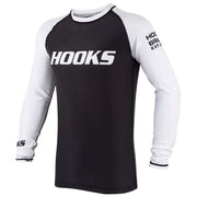Hooks Long Sleeve Ranked Rashguard - White - Just Jits