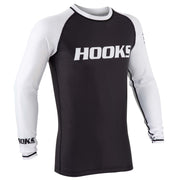 Hooks Long Sleeve Ranked Rashguard - White - Just Jits