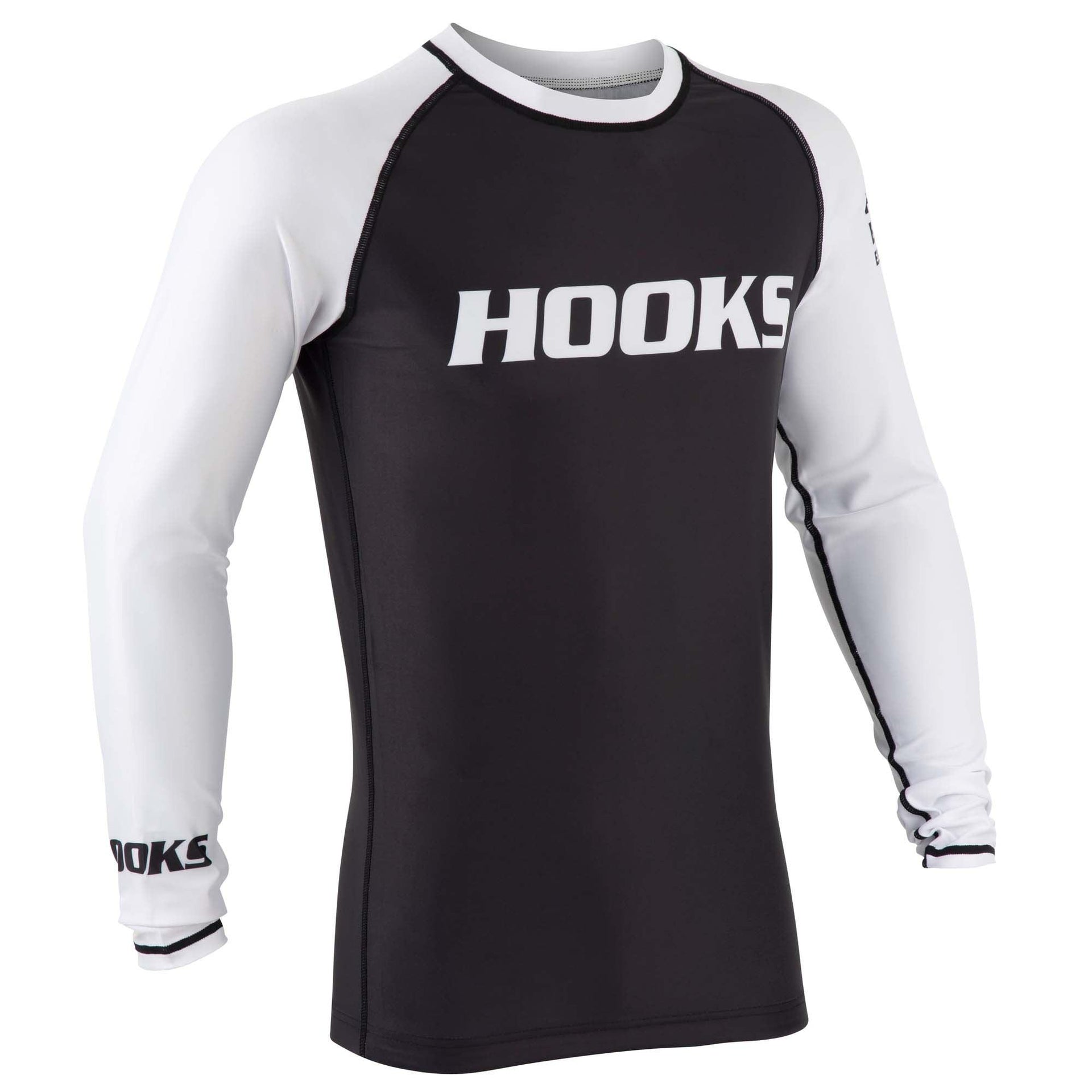Hooks Long Sleeve Ranked Rashguard - White - Just Jits