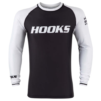 Hooks Long Sleeve Ranked Rashguard - White - Just Jits