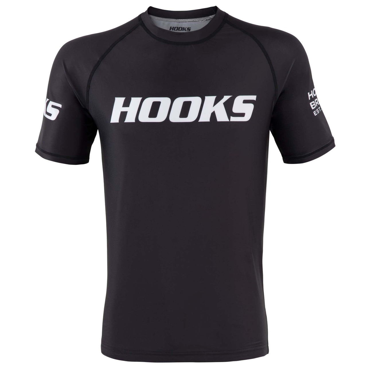 Hooks Short Sleeve Ranked Rashguard - Black - Just Jits