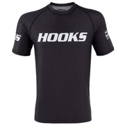 Hooks Short Sleeve Ranked Rashguard - Black - Just Jits